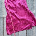 ZARA  Barbie Pink Jacquard Animal Print Sleeveless Satin Mini Dress Women’s Large Photo 5