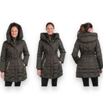 Kensie Parka Puffer Coat with Hood Army Green Size Small Winter Puffer Coat Jacket Photo 1