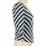 Anthropologie MAEVE Blue Stripe Front Zip Scoop Neck Cardigan Top Size XXS NWT Photo 4