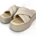 Vagabond  Courtney Cross Strap Platform Sandals Ivory Women's Size US 8.5, 40 Photo 10