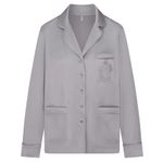 SKIMS  Silver Women's Hotel Shine Pajama Top Photo 1