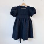 Dream Sister Jane Jacquard Mini Dress in Coal Black Size M Photo 3