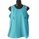 NWOT Belle Beach by Kim Gravel Aqua Blue Sleeveless Tunic Hoodie Women’s Size XL Photo 1