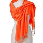 Apt. 9  Orange Wrap Scarf with Soft Texture Photo 0