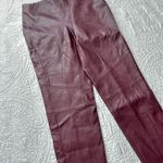Chico's Chico’s Black Label Faux Leather Pants – Burgundy Photo 2