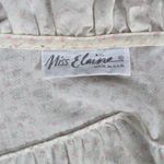Vintage Miss Elaine 80s ILGWU Made In USA Floral Long Sleeve Button Up Nightgown Size M Photo 4