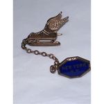 Vintage NY Ice Skate Club‎ Pin Blue Photo 7