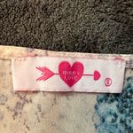 Buddy Love Boho Pink Blue Snake Animal Print Belle Sleeve Keyhole Blouse Top M Photo 4