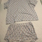 Hill House  Blue and White Striped Pajama Set Photo 0