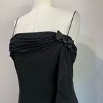 Y2k DressBarn Collection Black Ruffled Bow Sequin Asymmetric Maxi Dress Sz 10 Photo 3