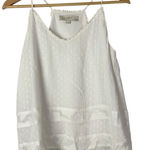 Loft Ann Taylor  White Swiss Dot Racerback Tank Top SP Photo 0