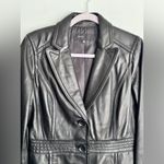 Avanti Women’s Black Leather Lambskin Jacket Blazer 3 Button Buttery Soft Size M Photo 2