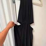 ALC Frank ALC HALTER SIDE CUT OUT FLOOR LENGTH BLACK DRESS Photo 1