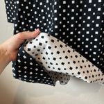 Maison Jules Women’s Sweater Dress L  Jacquard Fit & Flare Square Polka dot cute Photo 5