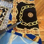 INC I.N.C Satin Blue Blouse Top Women’s XL Extra Large Sleeveless w/ Chain Detail Photo 5