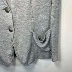 J.Jill Women's Wool Blend Knit Blazer Gray Raw Edge Seam Pockets Capsule Large Photo 6