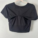 JoyLab  Black Cutout Cropped Fit Moisture
Wicking Seamless Tee Photo 4