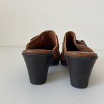 Clarks women’s tan leather mules — size 11 Photo 3