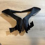 Rsvp  Black Satin Open-Toe Pumps Heels with Bow‎ Size 7 Photo 8