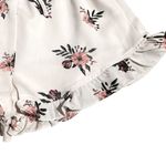 Honey Punch Coquette Shorts Pull On Basic Ruffle Floral White Pink Womens Small Photo 3
