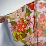 Tropical Kimono Women OS Orange Green Hawaiian Floral Short Sleeve Beach Pool Size undefined Photo 3