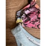 Xhilaration  Two Piece Rainbow Baby Blue XS 00 Swimsuit New Photo 2