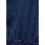 Mango  Cotton Top with Puffed Sleeves Night Blue NWT Large Photo 2