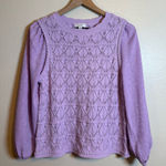 Current Air  Crochet Top with Jacquard Puff‎ Sleeves Photo 0