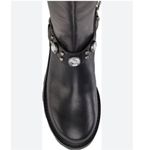 Kurt Geiger Karl Lagerfeld Milla Tall Leather Lug Sole Riding Boots in Black, Size 8M NEW Photo 4