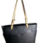 Michael Kors BEDFORD TOP ZIP POCKET TOTE Black Leather SHOULDERBag Photo 1