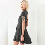 Silence + Noise Violetta Cupro Mock Neck Mini Dress Size S Photo 1