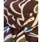 Multiples Mod Retro 70s Brown Notch Lapel Linen Cotton Open Blazer Jacket Sz L Photo 4