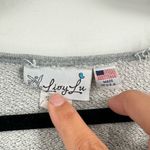 Livy Lu Women's Knit Long Sleeve Pullover Cropped Sweatshirt Gray Size Large Photo 1