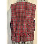 Casey & Max Vintage Sz Large Velvet Vest w/ Christmas Scene Cat napping by fire Photo 3