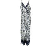 Japna Japan White and Blue floral bohemian jumpsuit Photo 0