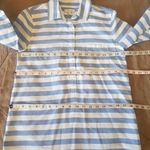 J.Crew  Womens Blouse Shirt Mid Button Sz 2 Camp Popover In Bar Stripe Blue Coast Photo 10