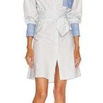 frame denim Frame Stripe Wrap Dress Long Sleeve T Shirt Dress Front Buttons sz Small NWT Photo 0