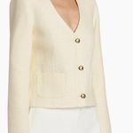 ANINE BING Anitta V-Neck Jacket Ivory Woven Women’s Sz M Photo 2