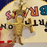 Birthstone Brats Grad Brat Jet Charm Genuine Austrian Crystal Pendant Graduation Gold Photo 4