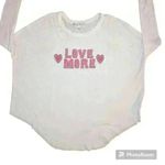 Wildfox Love More Perry Thermal Pullover Top Vanilla Heart Oversized size XS Photo 1