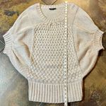 Vertigo  Cream Short Sleeve Batwing Dolman Oversized Sweater Extra Small Photo 4