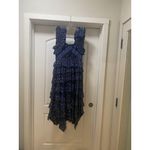 Ulla Johnson Nia Dress Womens 4 Blue Ruffle Tiered Sleeveless Boho Midi Cotton Photo 4
