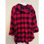 Columbia  Red And Black Plaid Hooded Flannel Top Woman’s Size 2X Flaws Photo 10