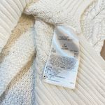 Gap Women's White cable Knit 100% Cotton Long Sleeve Side Slit Pullover Sweater Size Small Photo 4