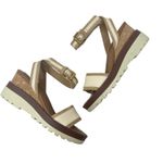 See By Chloe Robin Platform Wedge Sandals Leather Cream Tan Size 37 US 7 Photo 1