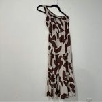 Abel the label  Chocolate Brown White One Shoulder Maxi Dress XS Photo 5