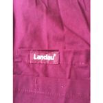 Landau Unisex Adult Snap Front Short Sleeve Scrub Top Size 3XL Burgundy Photo 3