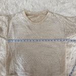 Rebecca Taylor Silver Metallic Jacquard Athleisure Knit Top Size Large Photo 4