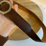 American Eagle AE Brown Worn in Genuine Leather Round Crystal Stone Buckle Belt Size Large Photo 10