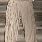 Kate & Sam, size 14, linen capri pants, NWT, waist is 18, length is 21 Tan Photo 4